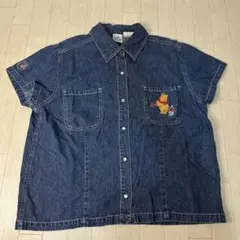 THE DISNEY STORE くまのプーさん デニムシャツ X-LARGE