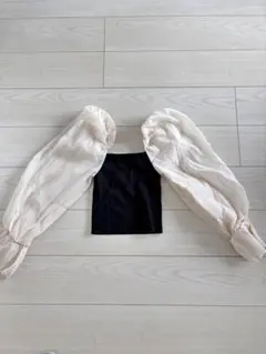 ZARA バルーンスリーブ トップス ブラック・ホワイト