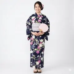 浴衣 セット ネイビー レッド 花柄 キャバ ディータ Dita - メルカリ