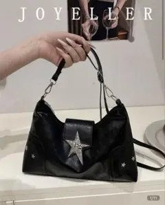 SHEIN シーイン ハンドバッグ ショルダーバッグ 星 ブラック スターのサムネイル