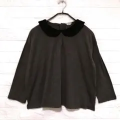 新品　Samansa Mos2 天竺衿付きプルオーバー