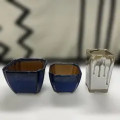 盆栽鉢 長方鉢 瑠璃釉 盆栽 植木鉢 陶器 - メルカリ
