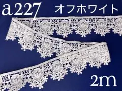 a227ナイロンケミカルレース　オフホワイト（2m）