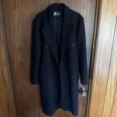 PANERO ブラック ダブルブレストコート