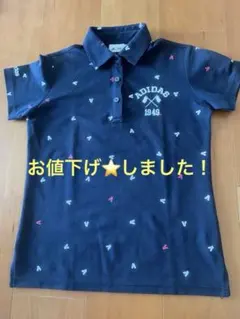 ADIDAS adidasアディダスネイビー 半袖ポロシャツ 1949 ゴルフ