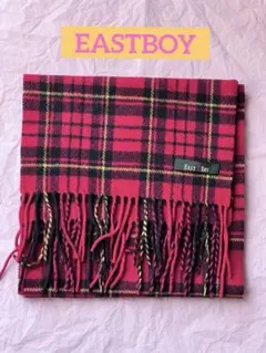【EASTBOYイーストボーイ】赤チェック柄マフラー