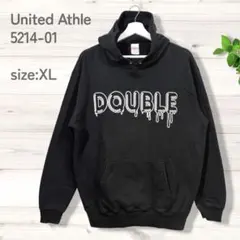 United Athle ユナイテッドアスレ プリントパーカー ブラック XL