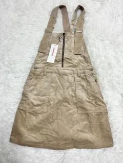 新品タグ付き　LOVETOXIC コーデュロイジャンバースカート　140