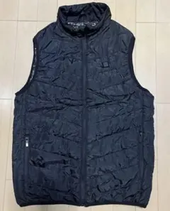 ヒーター付き　ダウンベスト　ブラック