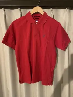 【NAUTICA 】ノーティカ ポロシャツ レッド M アスレチックフィット