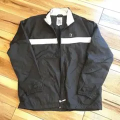 ゴルフ ジップアップナイロンジャケット 黒　L