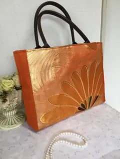花ぷらら・オリジナル・1点物・ハンドメイド・リメイク・帯・カバン・トートバッグ