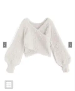 GRL フェザーニットカシュクールトップス［kz448］