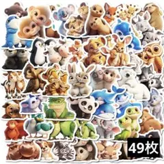 802　ステッカー　お裾分け　フレークシール　海外　防水　韓国　動物　アニマル