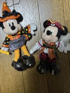 ディズニーワールド　ミッキー　ミニー　ぬいぐるみバッジ　ハロウィン　2006
