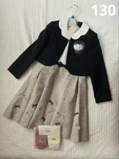 新品　petit main プティマイン フォーマルドレス　130 靴下