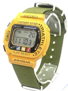 【稼働品ジャンク】レア希少！SEIKOセイコー トライアスリート　デジタル腕時計