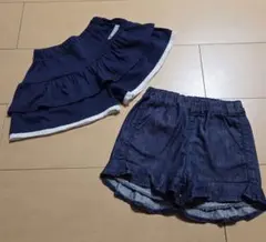 フリル付きショートパンツ　2枚セット　90cm