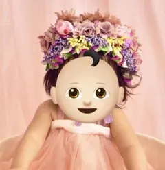 ベビー　ヘッドアクセサリー　花冠　花飾り付きフラワーコスチュームキャップ