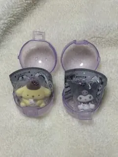 新品　サンリオキャラクターズ　ふわわフロッキーマスコット　ポムポムプリン　クロミ