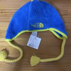 新品THE NORTH FACE ベビーフリースニット帽 青/黄