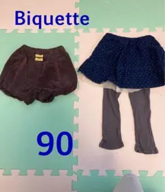 Biquette ビケット　ショートパンツ ＆　スカッツ　2点セット