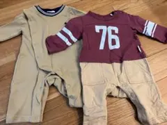 バースデイ 70サイズ 長袖ロンパース 2点セット