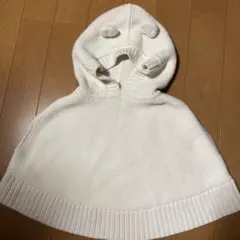 babyGAP クマ耳 ポンチョ アウター オフホワイト 6〜12ヶ月