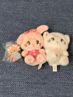 うさぎと猫のぬいぐるみセット