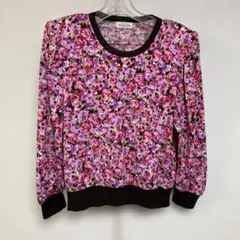 TRICOT ANDIAMO 花柄 長袖 カットソー Lサイズ