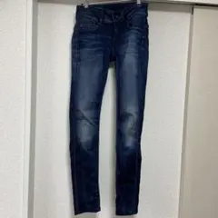 スキニーデニム ダークブルー　ジースターロウ