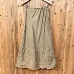 RALPH LAUREN ラルフローレン ロングフレアスカート フリル ブラウンのサムネイル