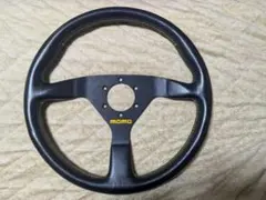 スパルコ R345 ディープコーン レザーステアリング 良品 ホーンボタン