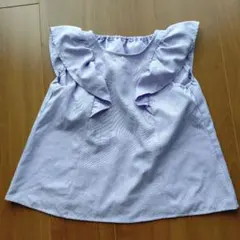 GU フリル付き薄紫トップス 130