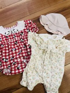 バースデイ フタフタテータテートロンパース・帽子3点セット70 futafuta