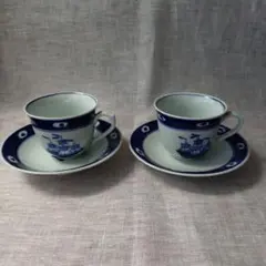 有田焼 しん窯 青花 食器　カップソーサー　セット 有田焼 青花 カップ&ソーサー 2客セット - メルカリ