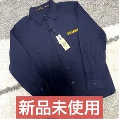 新品タグ付き　HOUSTON U.S. ARMY ミリタリー　シャツ ネイビー