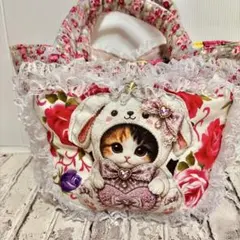 yoko♡様 苺＆ピンクヌビポーチ 着ぐるみ猫ちゃん コヤンイサムチョン