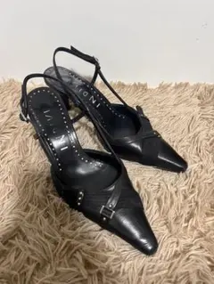 INDIVI ブラック スリングバックパンプスのサムネイル