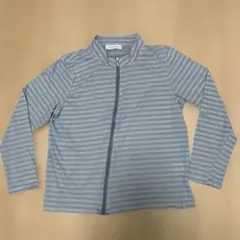 CASUAL FRIEND 長袖カットソー ジップアップ ボーダー