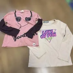 ロンT 長袖カットソー120cm 130cm 2点セット