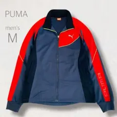 PUMA ジャージ トップス 上 M ネイビー レッド スポーツ トレーニング