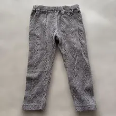 プティマインpetit main ジャガードレギンス モカブラウン90