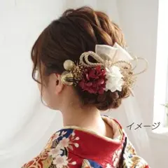 髪飾り【6320】ドライフラワー　結婚式　成人式　卒業式　七五三　前撮　振袖　袴