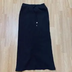 チャオパニックティピー　リブアイラインスカート　黒