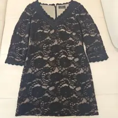 グレースコンチネンタル　チュニック　ワンピース　レース装飾　ブラック