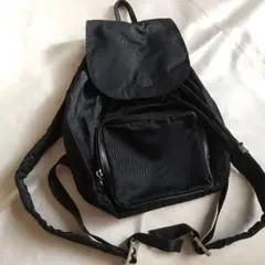 agnes b. VOYAGE レザートリム 黒 ミニリュックのサムネイル