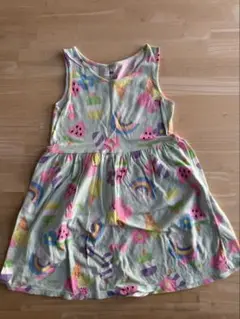 H&M フルーツプリント ノースリーブワンピース 110/116