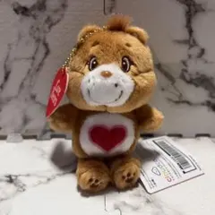 ケアベア ハートチャーム付きマスコット ブラウン 茶色 テンダーハートベア