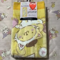しまむら　サンリオキャラクターズ　ポムポムプリン　フェイスタオル